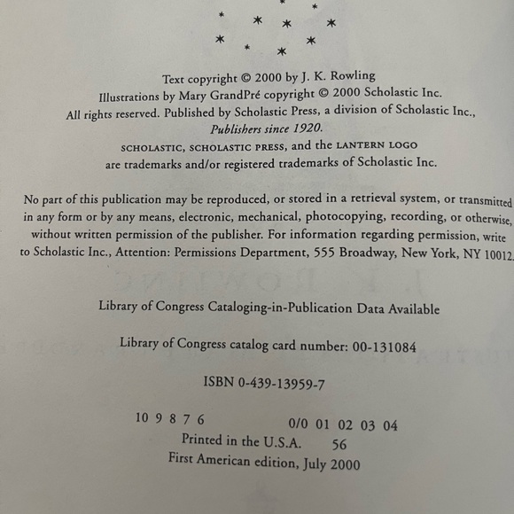 Harry Potter First Edition Hard Cover(4)EUC Highly Collectible valued over $3500 - Picture 8 of 14